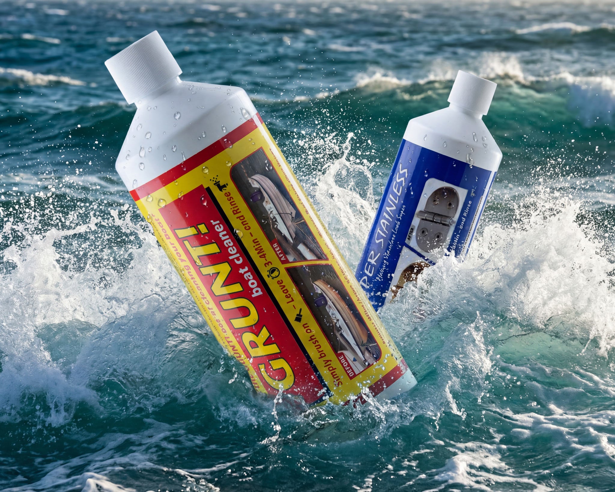 GRUNT! og Super Stainless, effektiv og skånsom båt- og metallrens fra Boat Buddy