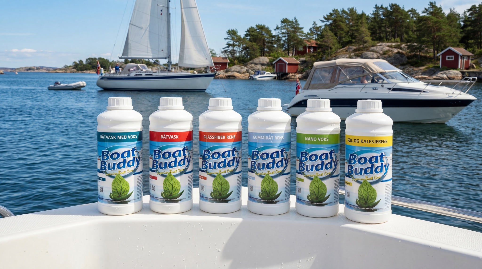 Boat Buddy produkter for rengjøring og vedlikehold av båt