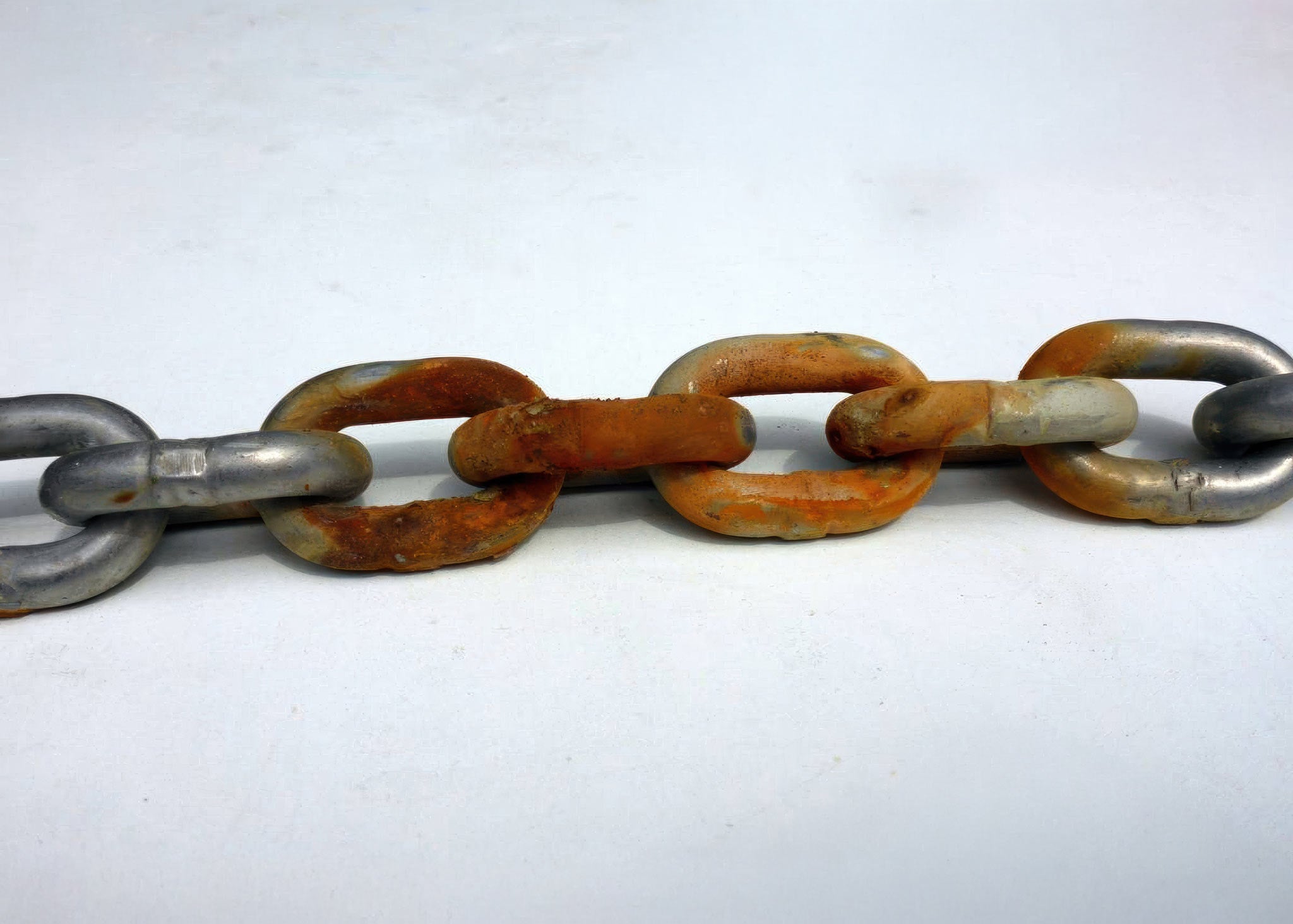 ustfritt stål før behandling med Super Stainless